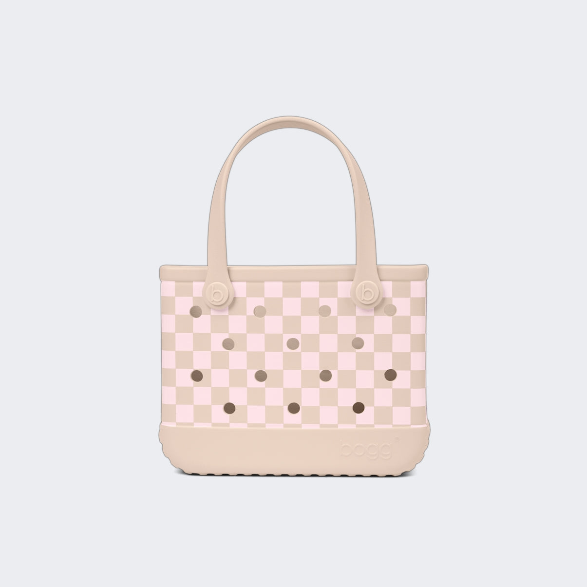 Bitty Bogg Bag Checkered Linen/ Pink Marshmallow Vacation Gear Organizer Heavy Duty Quick Dry Adjustable Shoulder Strap for Resort Vacations