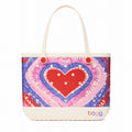 Original Bogg Bag Dye licious Heart Buoy Red Outdoor Journey Tote Lightweight Waterproof Extra Wide Opening for Summer Adventures