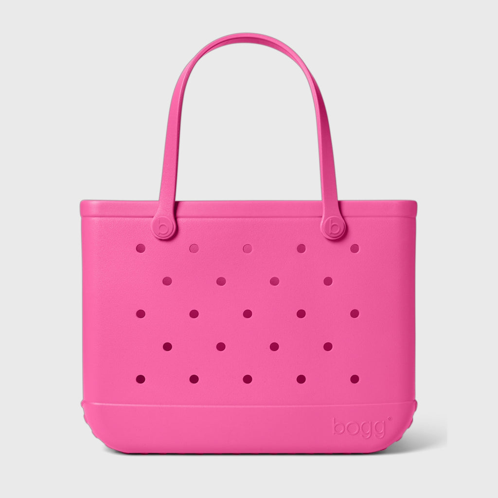 Original Bogg Bag Haute Pink Poolside Storage Carryall Waterproof Large Capacity with Makeup Bag for Cruise Travel Travel Organizer Vacation Essentials for Women