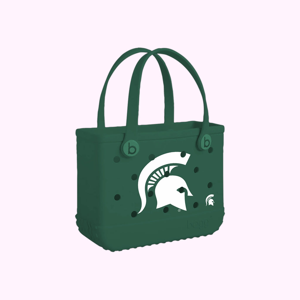 Bitty Bogg Bag Michigan State Spartans Cruise Essentials Travel Tote Lightweight Large Capacity with Travel Accessory Pouch for Pool Days Travel Organizer Vacation Essentials for Women