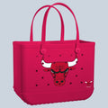 Original Bogg Bag Chicago Bulls Sunny Getaway Carryall Stylish Tip Resistant Deep Storage Interior for Outdoor Sports