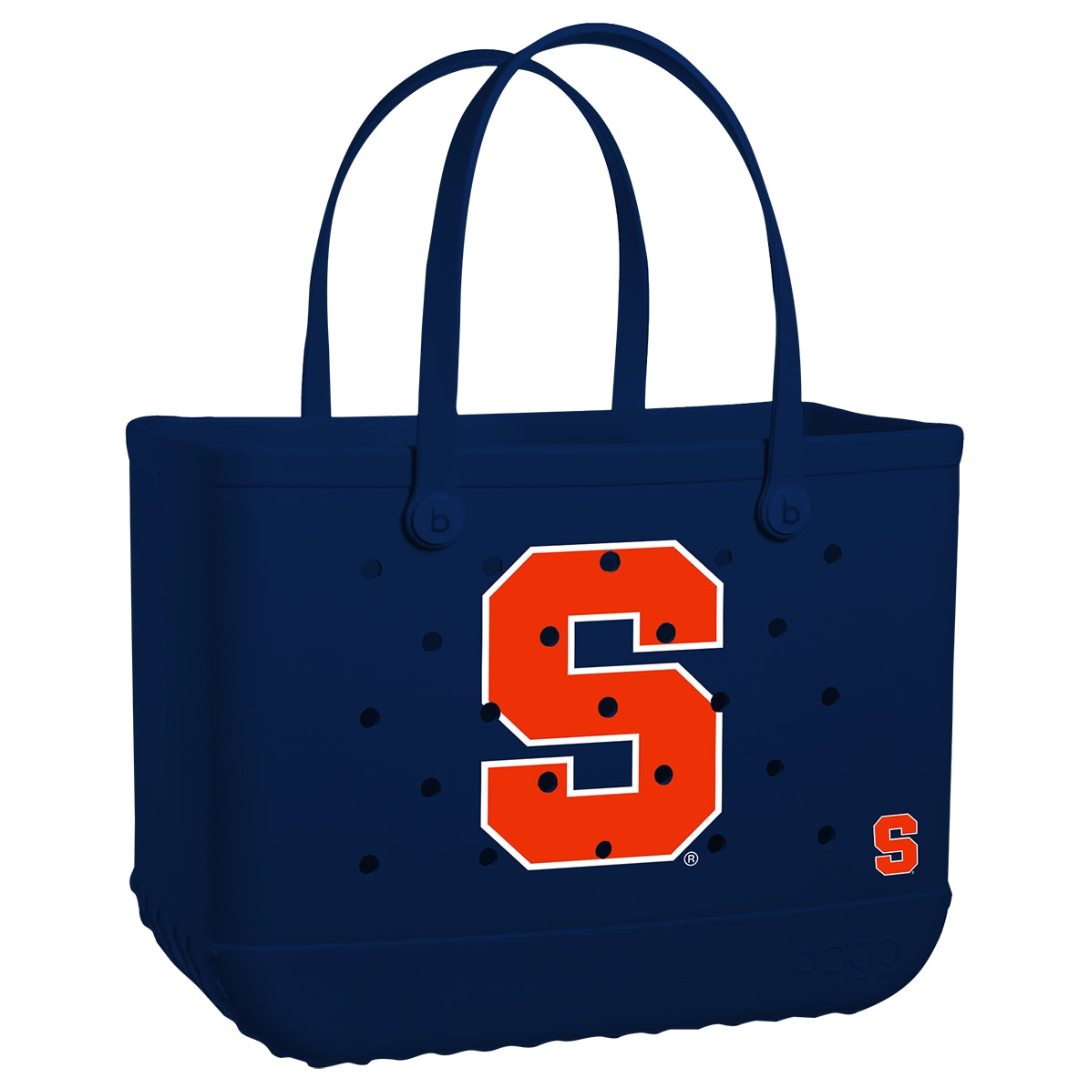 Original Bogg Bag Syracuse Orange Quick Dry Beach Storage Tote Easy Clean Waterproof with Travel Accessory Pouch for Cruise Travel Travel Organizer Vacation Essentials for Women