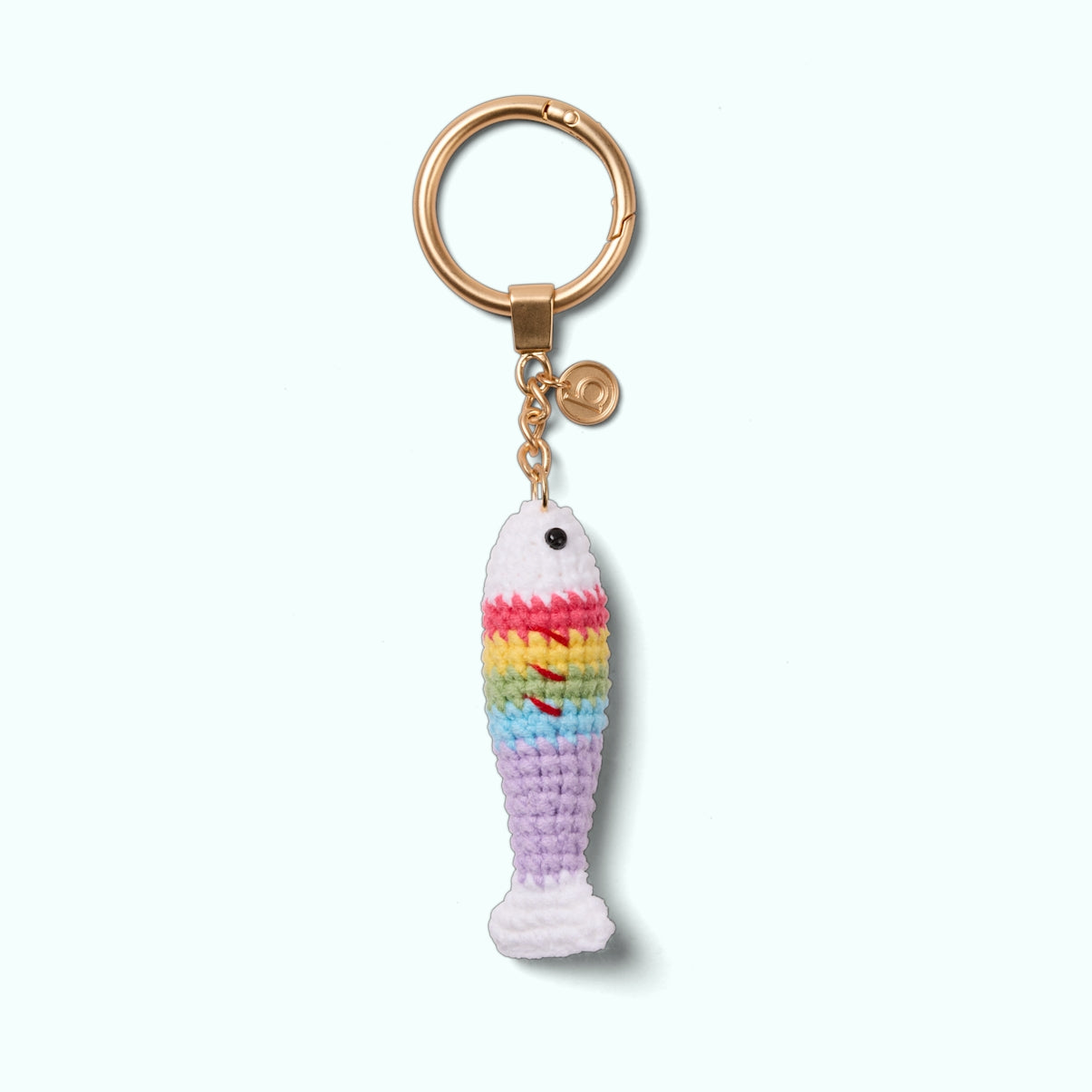 Bogg'd & Charmed Crochet Fish Color Burst Coastal Travel Beach Bag Functional Multi Purpose Accessory Organizer Pouch for Outdoor Sports