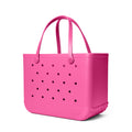 Original Bogg Bag Haute Pink Poolside Storage Carryall Waterproof Large Capacity with Makeup Bag for Cruise Travel Travel Organizer Vacation Essentials for Women