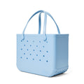 Original Bogg Bag Blue Skies and Bogg Bag Large Capacity Beach Carryall Sandproof Washable with Waterproof Phone Pouch for Picnic Days Travel Organizer Vacation Essentials for Women