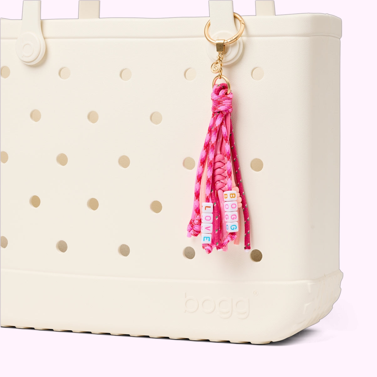 Bogg'd & Charmed Love Tassel Summer Escape Beach Bag Flexible Waterproof Open Top Access Access for Pool Activities