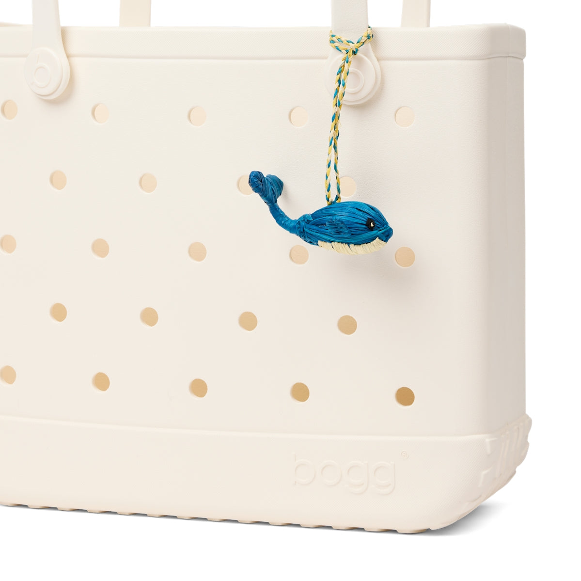Bogg'd & Charmed Raffia Whale Vacation Essentials Beach Organizer Waterproof Easy Clean with Adjustable Shoulder Strap for Boat Trips Travel Organizer Vacation Essentials for Women