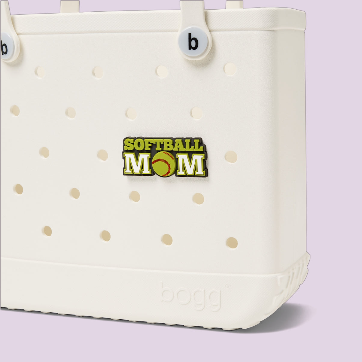 Bogg Bit Softball Mom Heavy Duty Rubber Beach Bag Waterproof Travel Friendly with Easy Clean Surface for Tropical Vacations Travel Organizer Vacation Essentials for Women