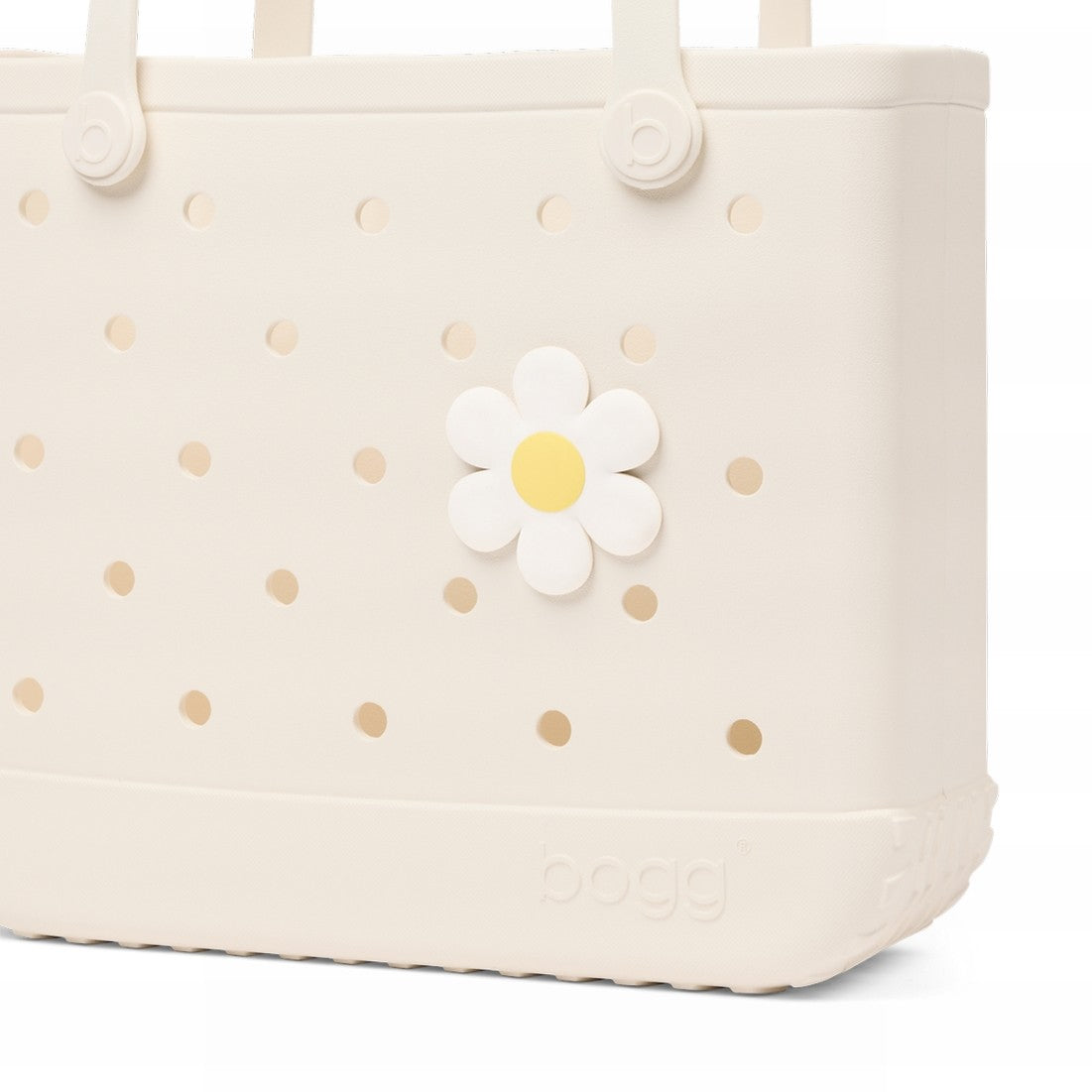 Bogg Bit White Daisy Outdoor Adventure Pool Tote Sandproof Easy Clean with Spacious Interior for Camping Trips Travel Organizer Vacation Essentials for Women
