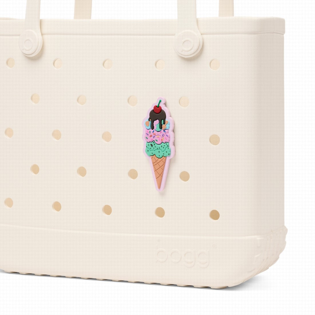 Bogg Bit Ice Cream Water Sports Travel Tote Washable Tip Resistant with Extra Storage Compartments for Resort Holidays Travel Organizer Vacation Essentials for Women