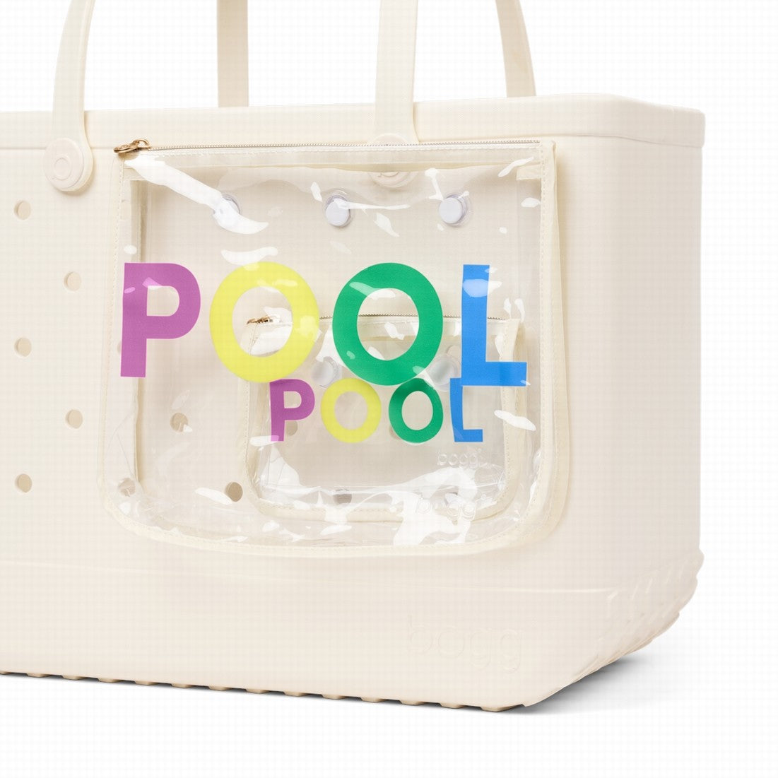 Decorative Insert Pool Family Fun Day Tote Portable Easy Clean Reinforced Grip Handles for Resort Vacations