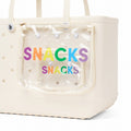 Decorative Insert Snacks Family Fun Day Tote Functional Easy Clean Reinforced Grip Handles for Outdoor Sports