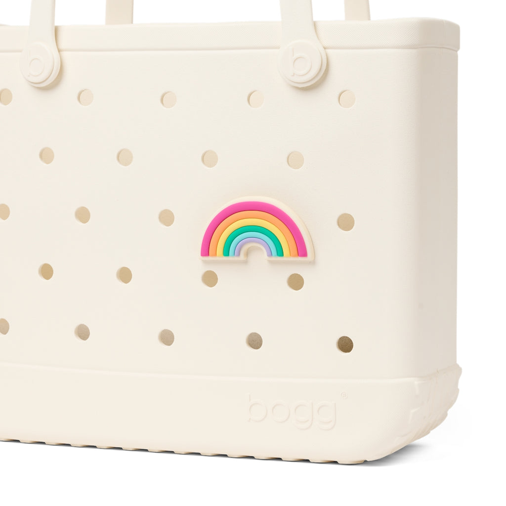 Bogg Bit Rainbow Summer Beach Accessories Bag Oversized Waterproof with Reinforced Handles for Lake Adventures Travel Organizer Vacation Essentials for Women