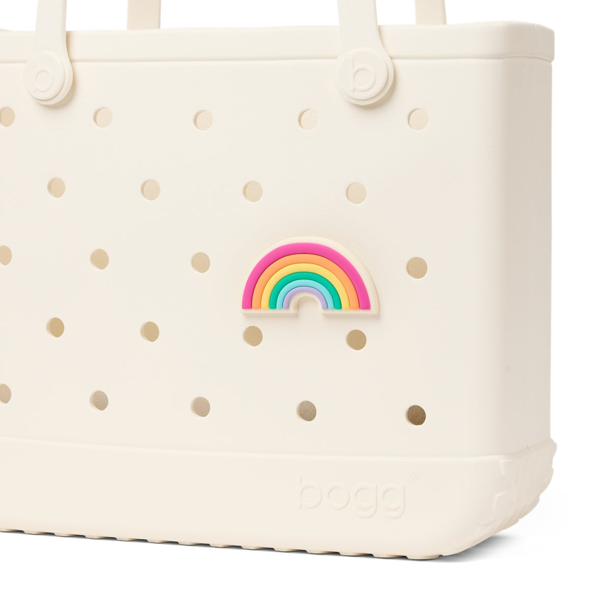 Bogg Bit Rainbow Summer Beach Accessories Bag Oversized Waterproof with Reinforced Handles for Lake Adventures Travel Organizer Vacation Essentials for Women