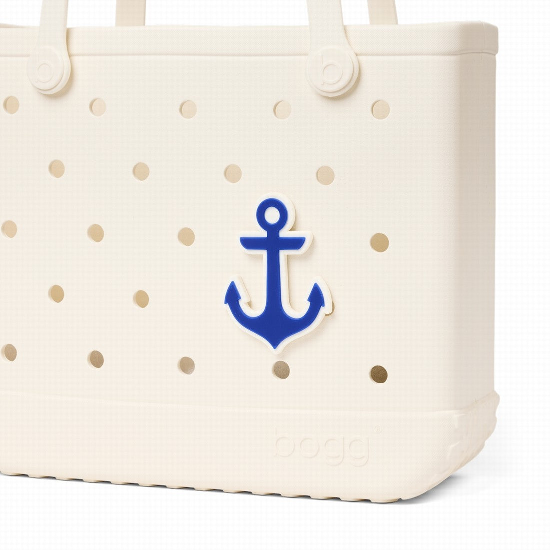 Bogg Bit Mykonos Blue Anchor Large Capacity Beach Carryall Large Capacity Waterproof with Spacious Interior for Outdoor Adventures Travel Organizer Vacation Essentials for Women