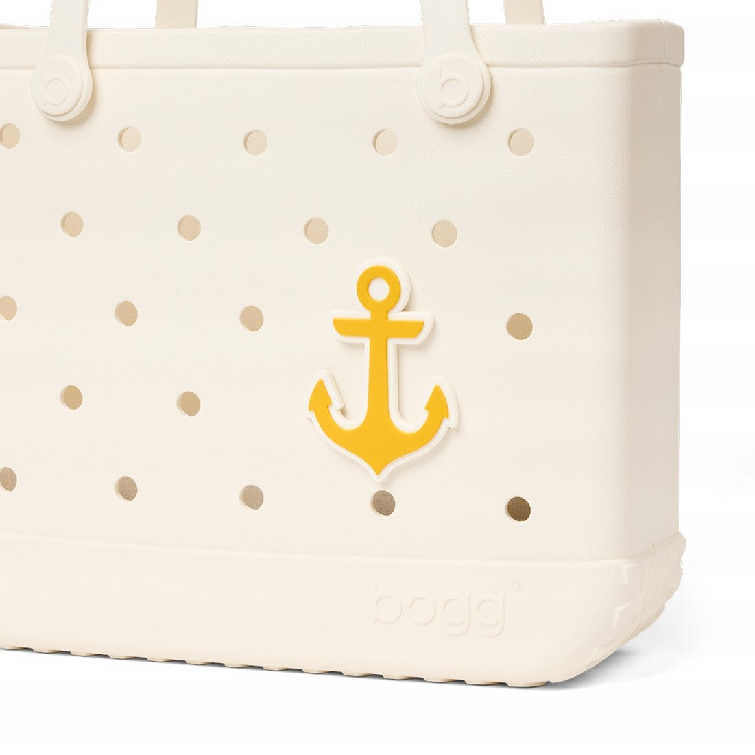Bogg Bit Limoncello Yellow Anchor Women's Waterproof Beach Tote Travel Friendly Travel Friendly with Cosmetic Organizer for Cruise Travel Travel Organizer Vacation Essentials for Women