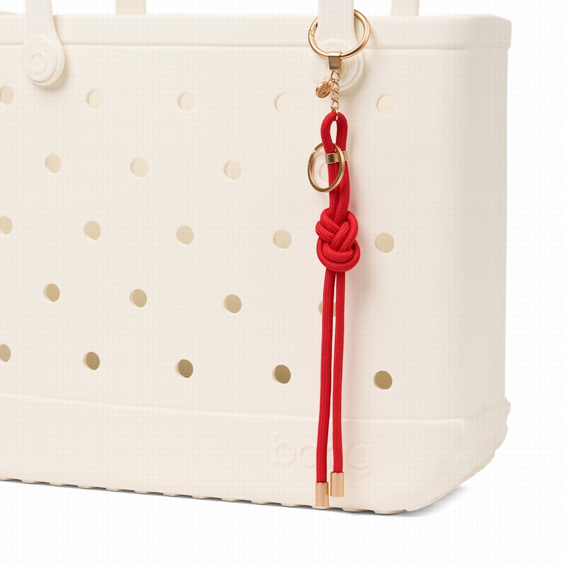 Bogg'd & Charmed Buoy Red Nautical Rope Summer Beach Accessories Bag Sandproof Travel Friendly with Cosmetic Organizer for Resort Holidays Travel Organizer Vacation Essentials for Women